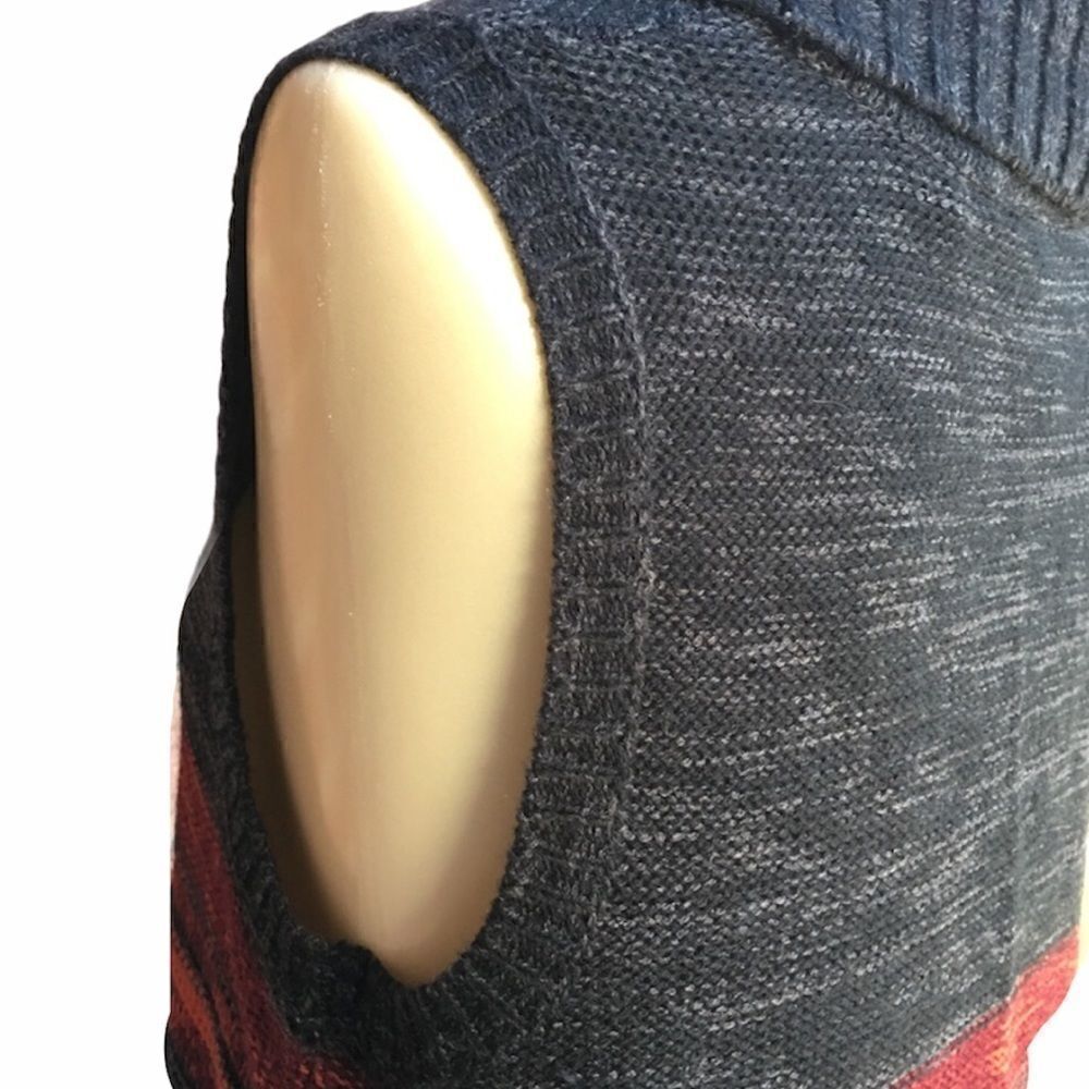 new directions Charcoal Sweater Tunic with Red and Orange Stripes - Picture 7 of 9